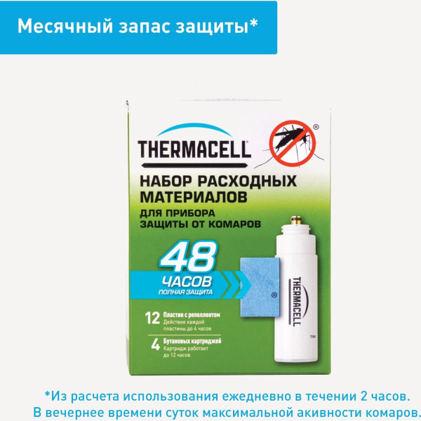 Набор рефиллов Thermacell MR 400-12 (4 газовых картриджа + 12 пластин)